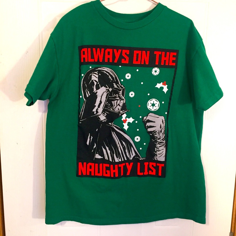 Star Wars Green Short Sleeve Christmas Graphic Tee